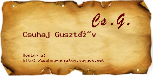 Csuhaj Gusztáv névjegykártya